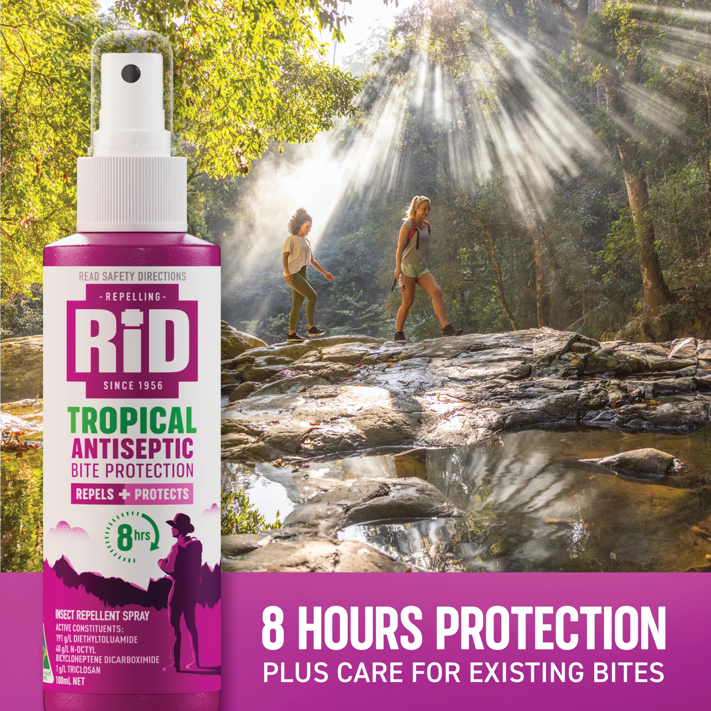 3 RID Tropical Antiseptic Bite Protection Insect Repellent Spray 100ml, 3 of 5