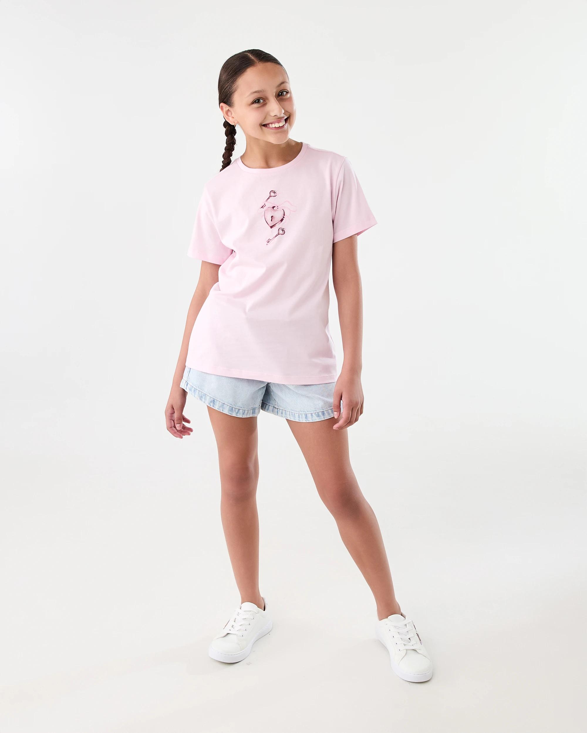 6 Short Sleeve Print T-shirt Pnk Lock, 6 of 7