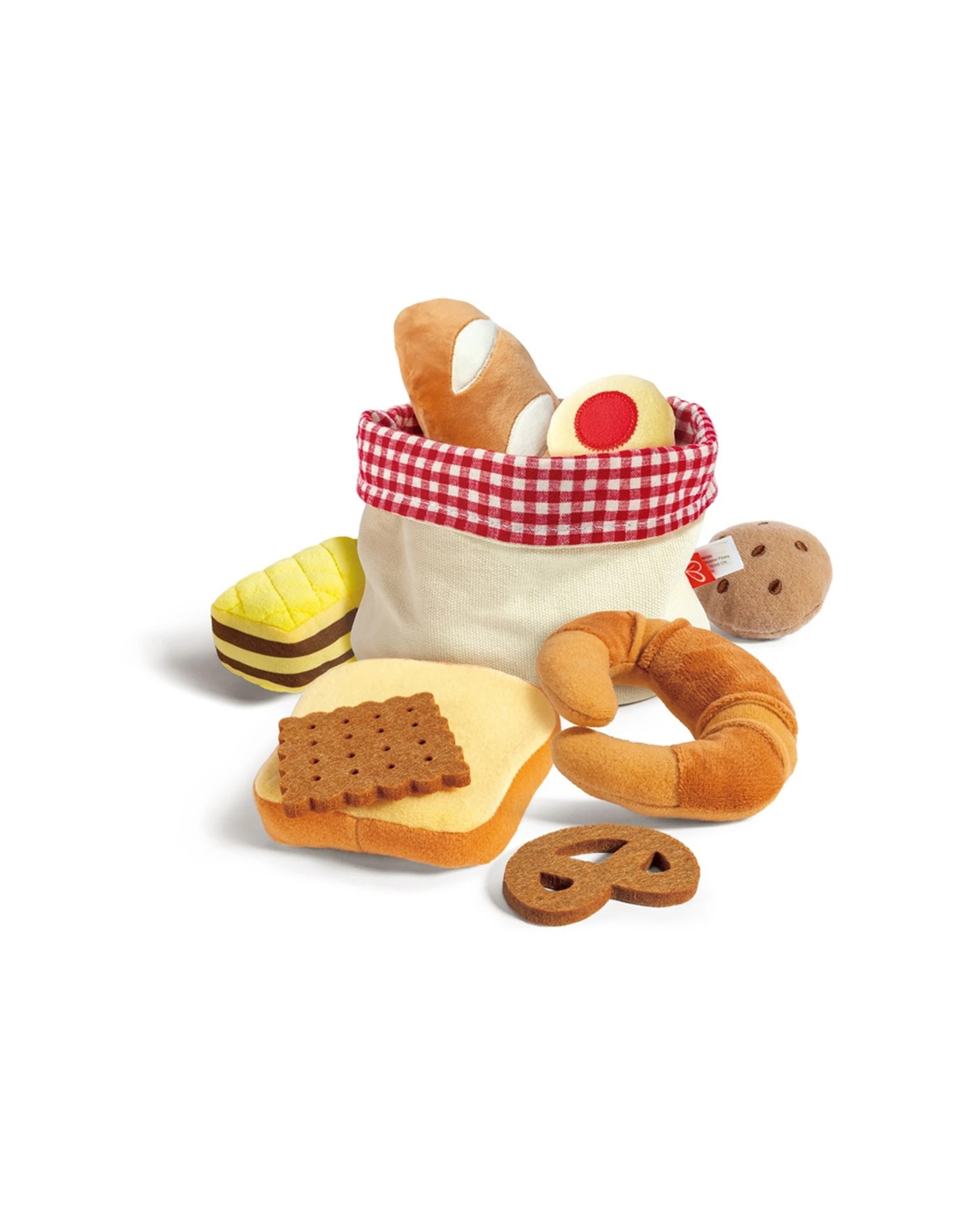 1 Hape Toddler Bread Basket Plush Bakery Toy Set Soft Fabrics - Multi, 1 of 4