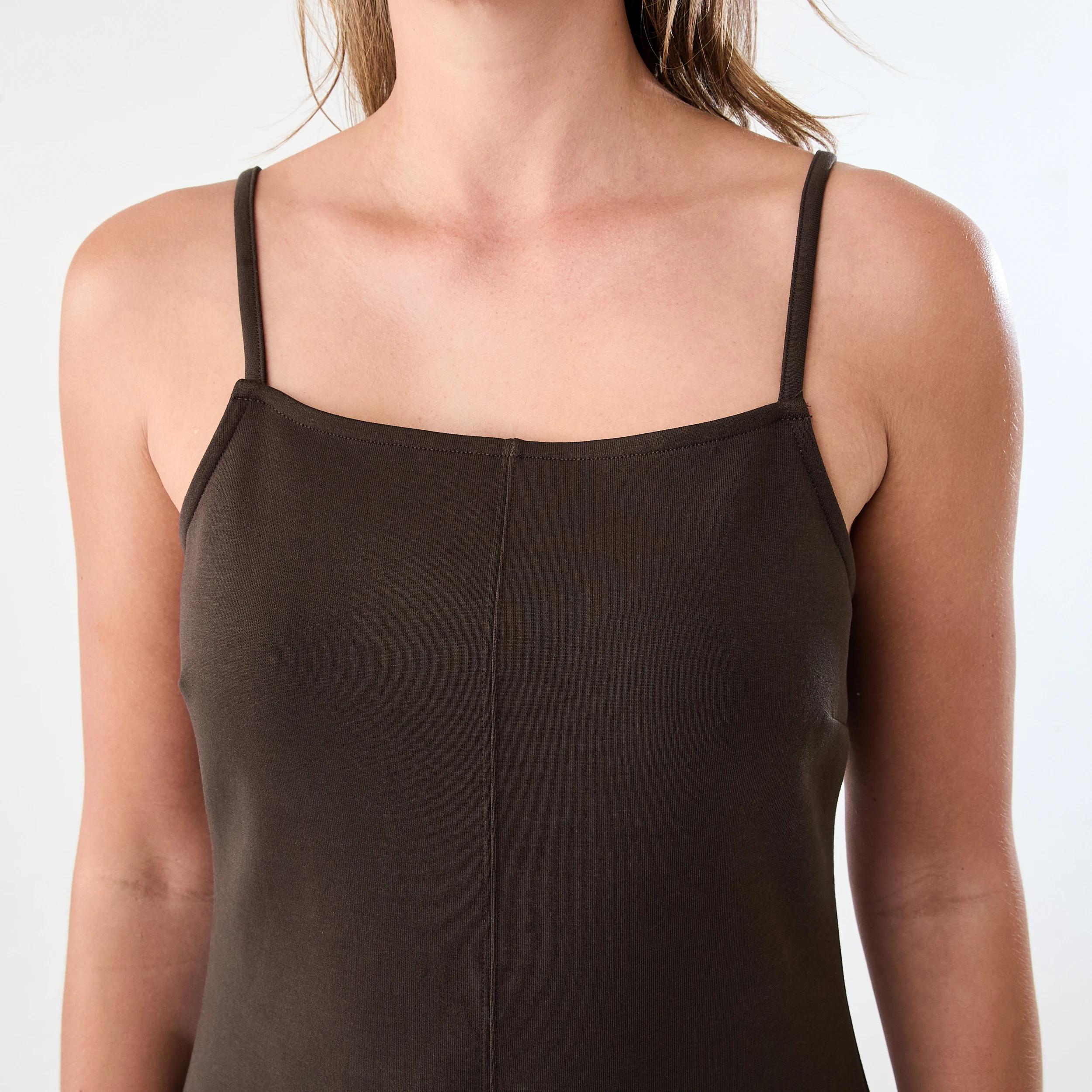 5 Sleeveless A-Line Mini Dress Melt Brown, 5 of 7