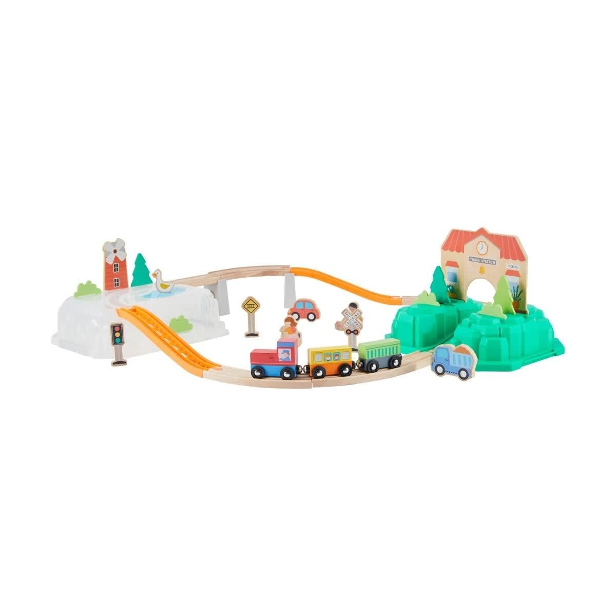 2 34 Piece Train Playset with Storage, 2 of 9