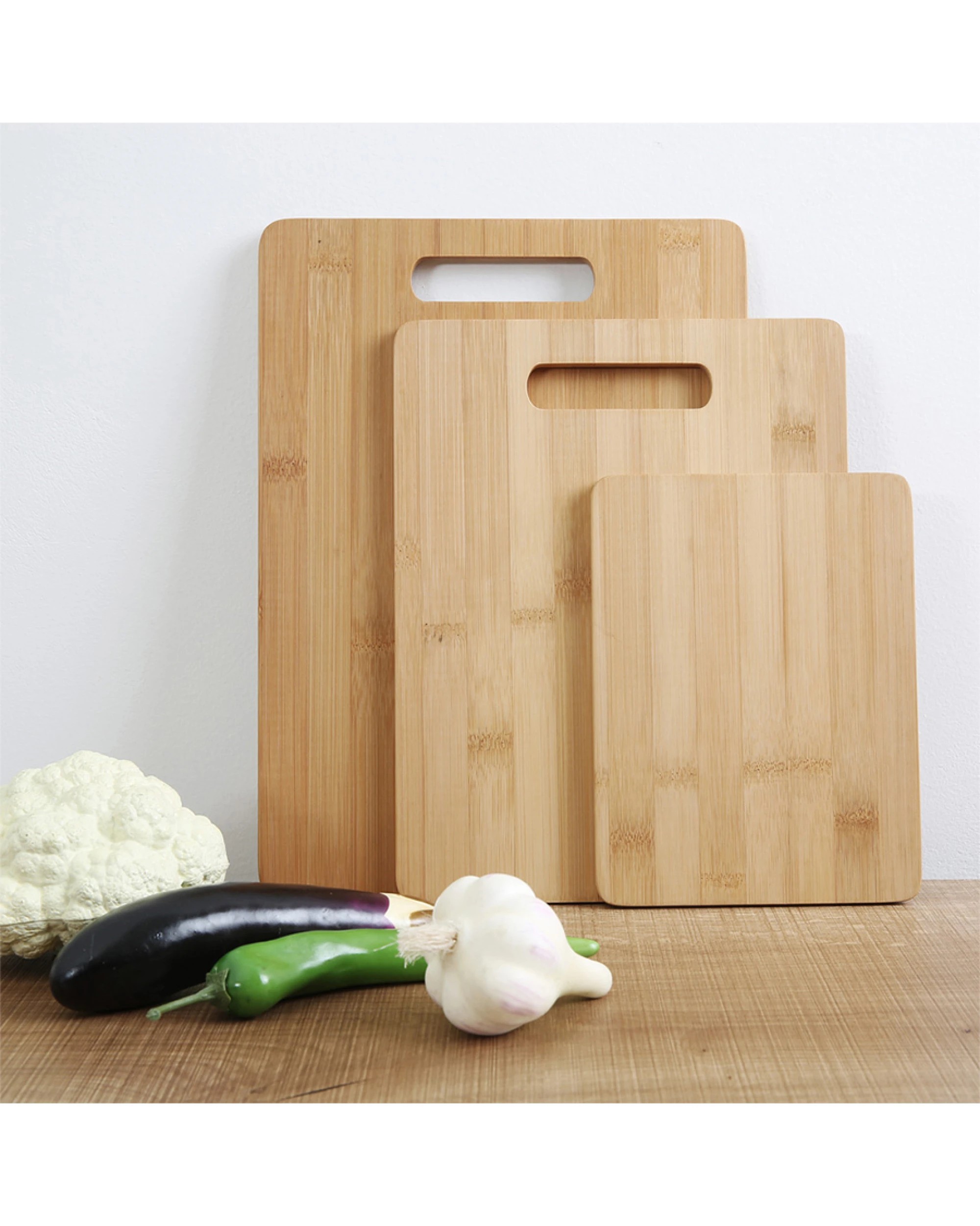 3 Gourmet Kitchen 3 Piece Natural Bamboo Cutting Board Set - Natural, 3 of 4