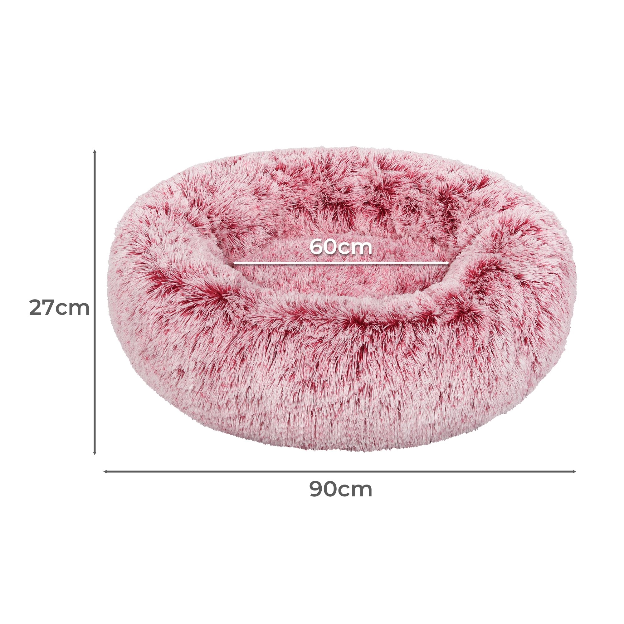 3 Pawz Plush Pet Bed Large Pink, 3 of 6