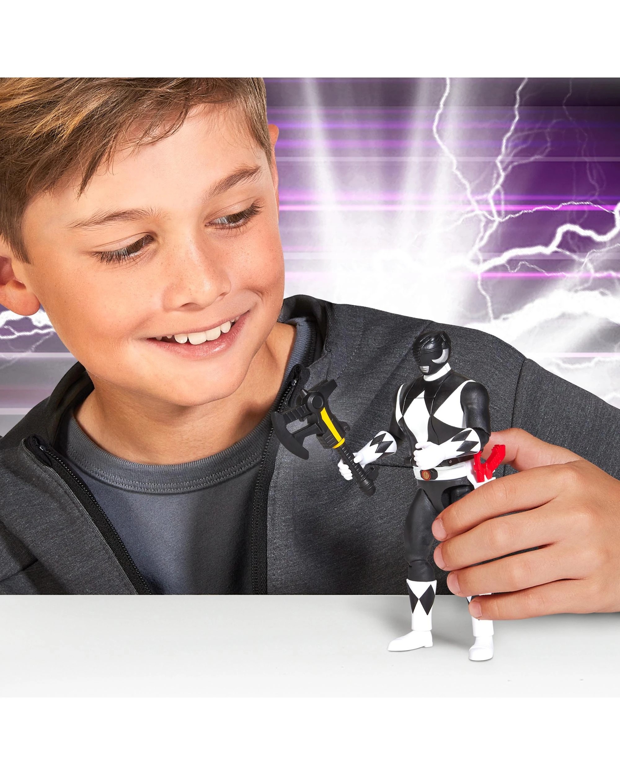 8 Mighty Morphin Power Rangers Re-Ignition Auto-Morphin Black Ranger Action Figure, 8 of 9