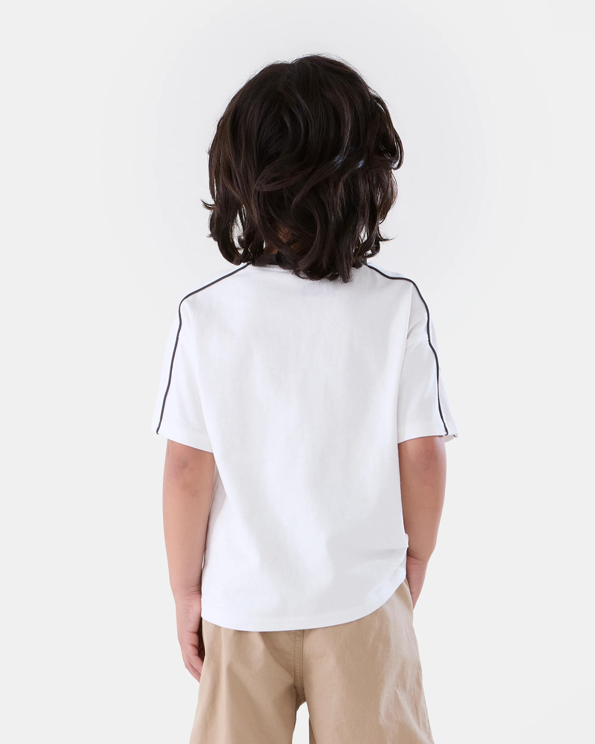 2 Oversized Printed T-shirt Wht Race, 2 of 8