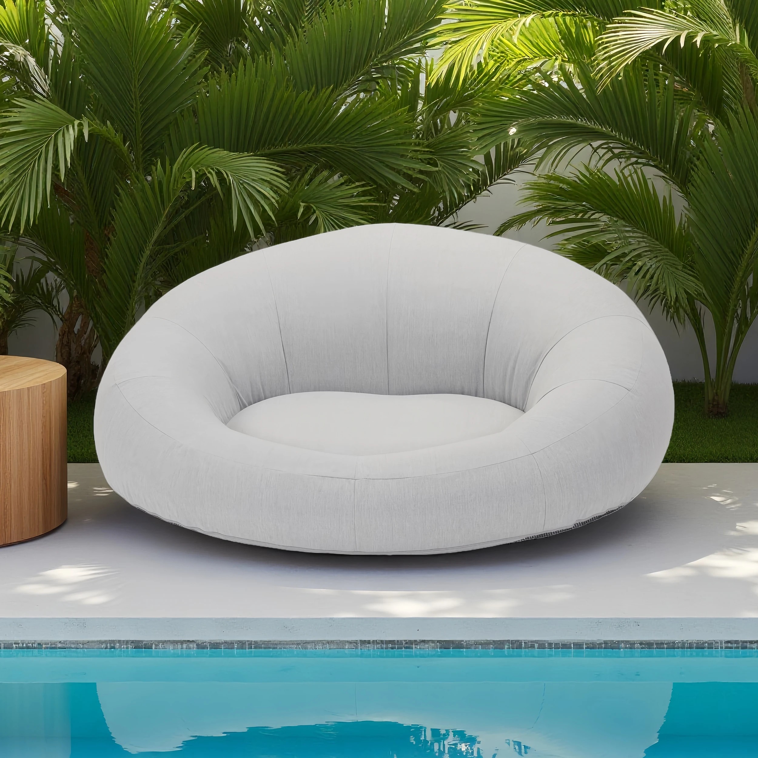 10 IHOMDEC Outdoor Bean Bag Inflatable Lounge Chair - Grey, 10 of 10