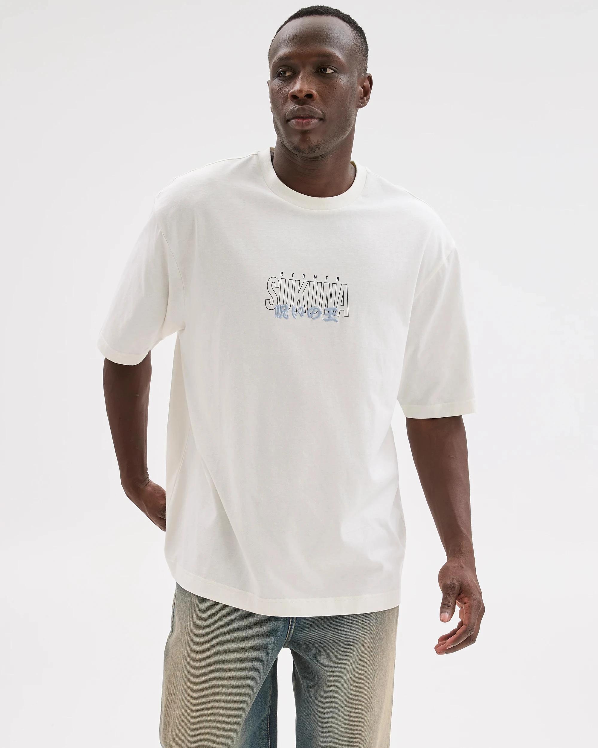 7 Licensed Jujutsu Sukuna Australian Cotton T-Shirt OFF WHITE, 7 of 7