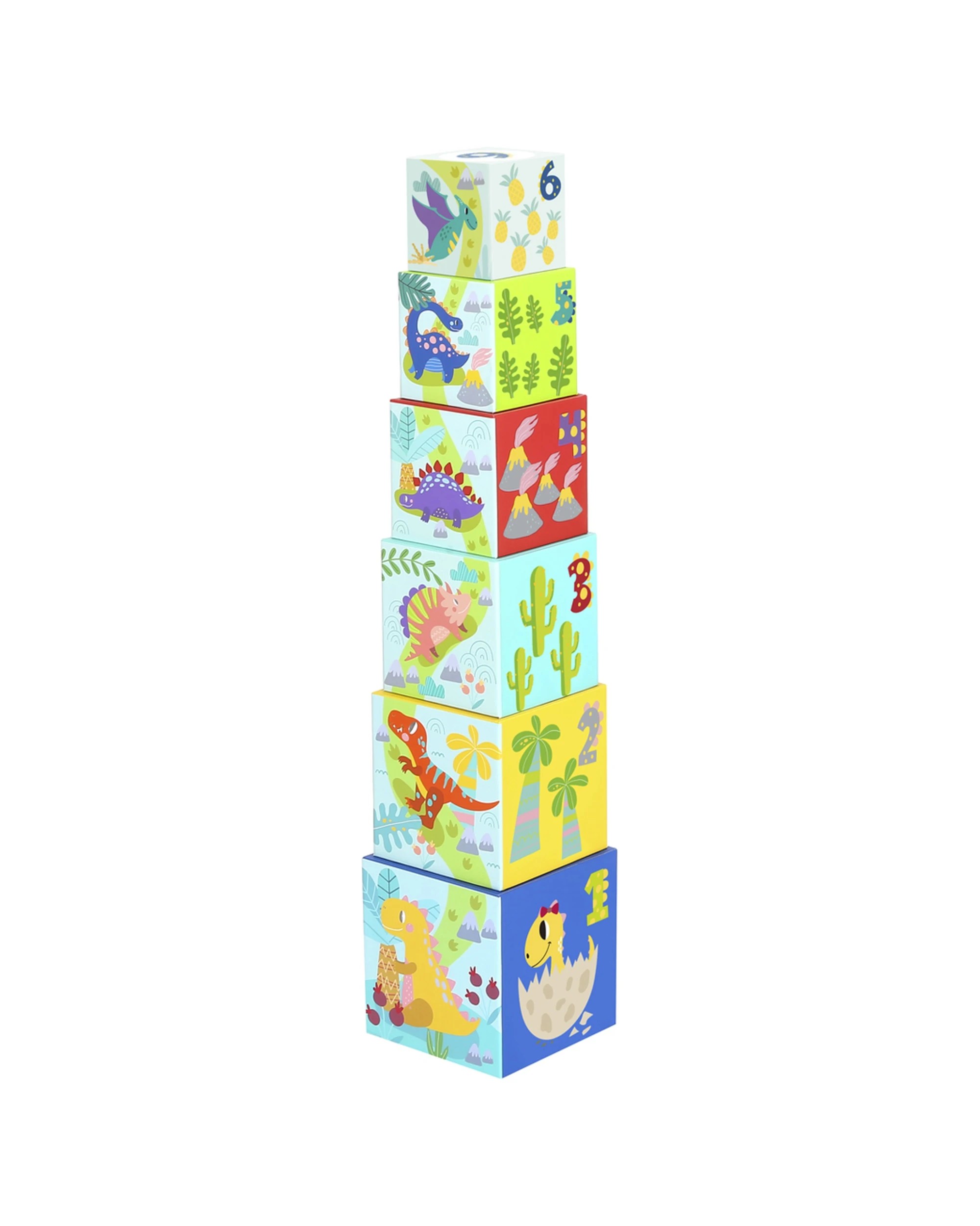3 Tooky Toy 12pc Nesting Boxes Animal Dinosaur Stacking Kids Activity Play - Multi, 3 of 7