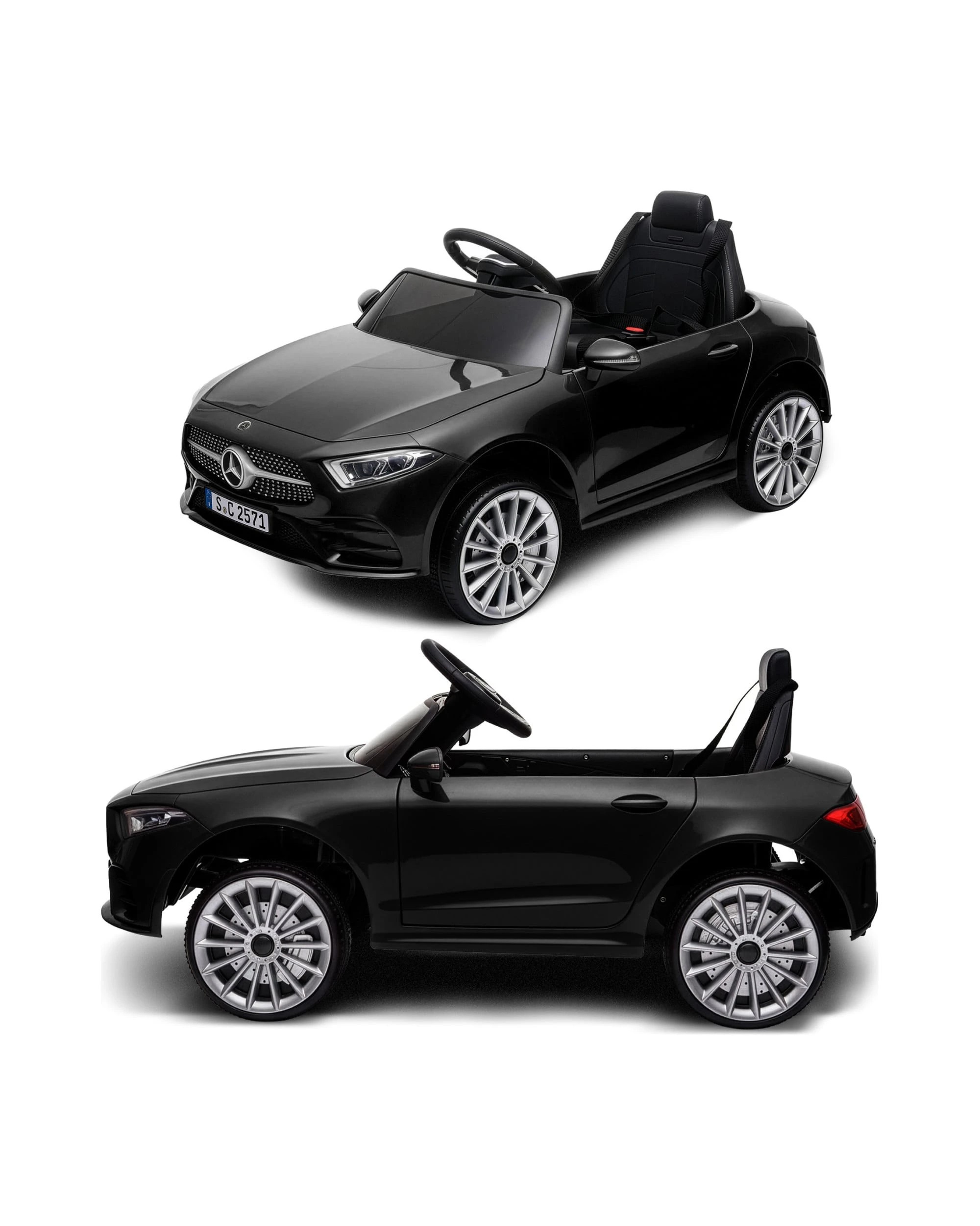2 Kahuna Mercedes Benz CLS 350 Kids Electric Ride On Car with Remote Control - Black - Black, 2 of 6