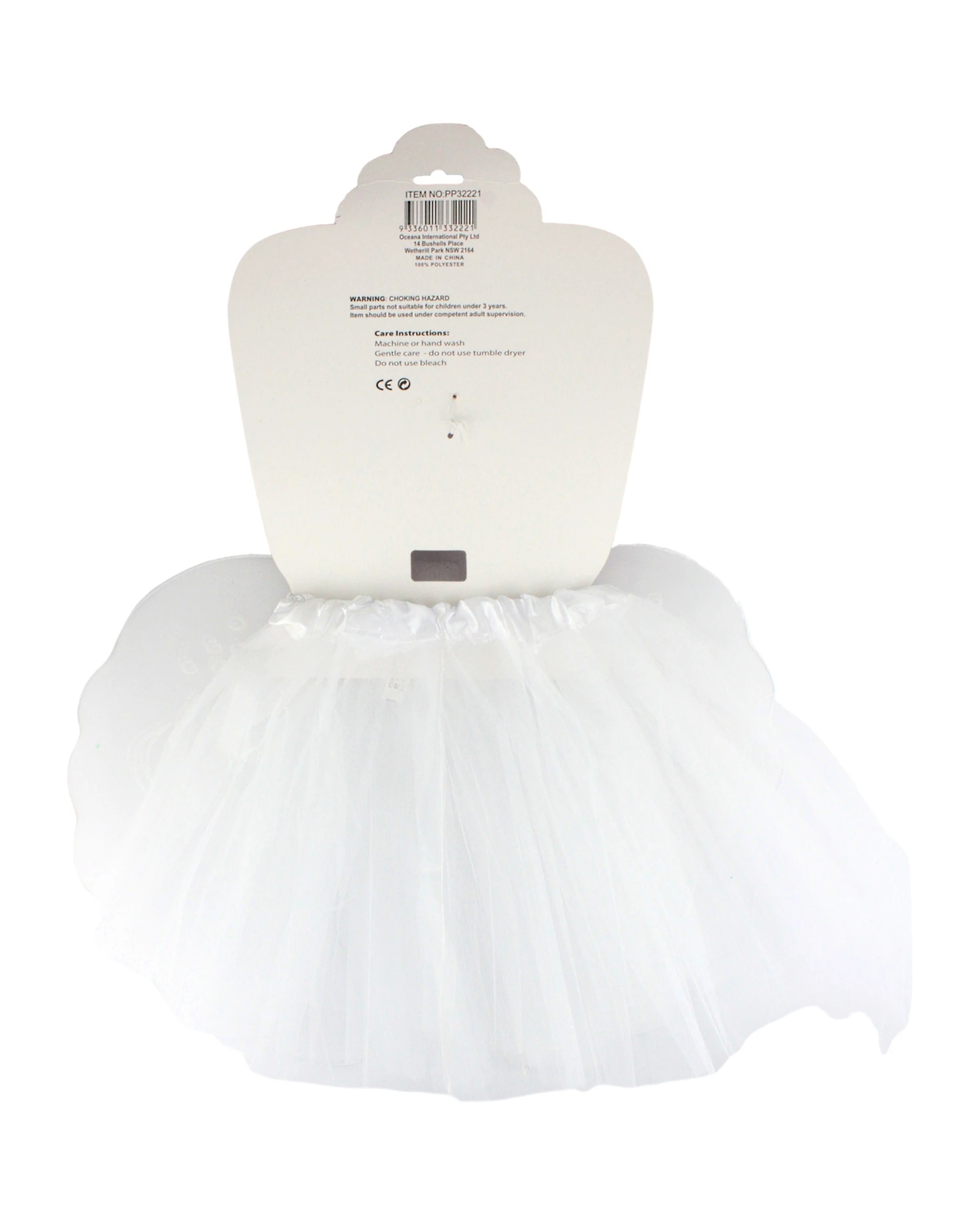 3 Fantasy Kingdom Angel Halo, Wings and Tutu Set - One Size - White, 3 of 3