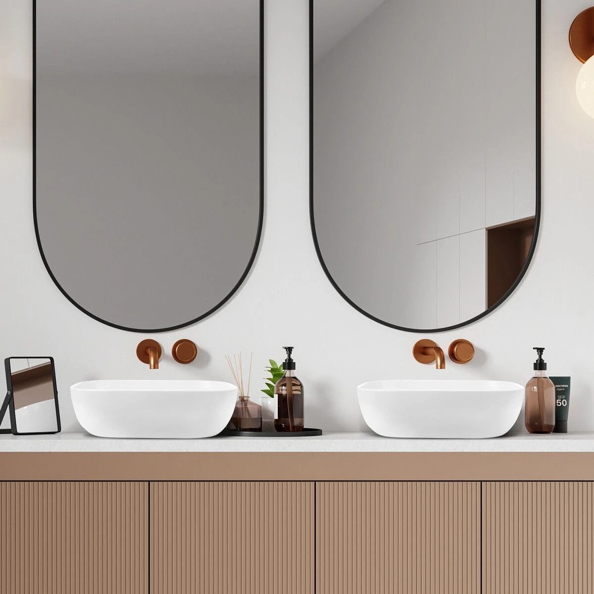 3 LUXSUITE Bathroom Basin Sink Vanity Vessel Washing Hand Wash Bowl Ceramic Above Counter Bath Toilet Countertop White, 3 of 6