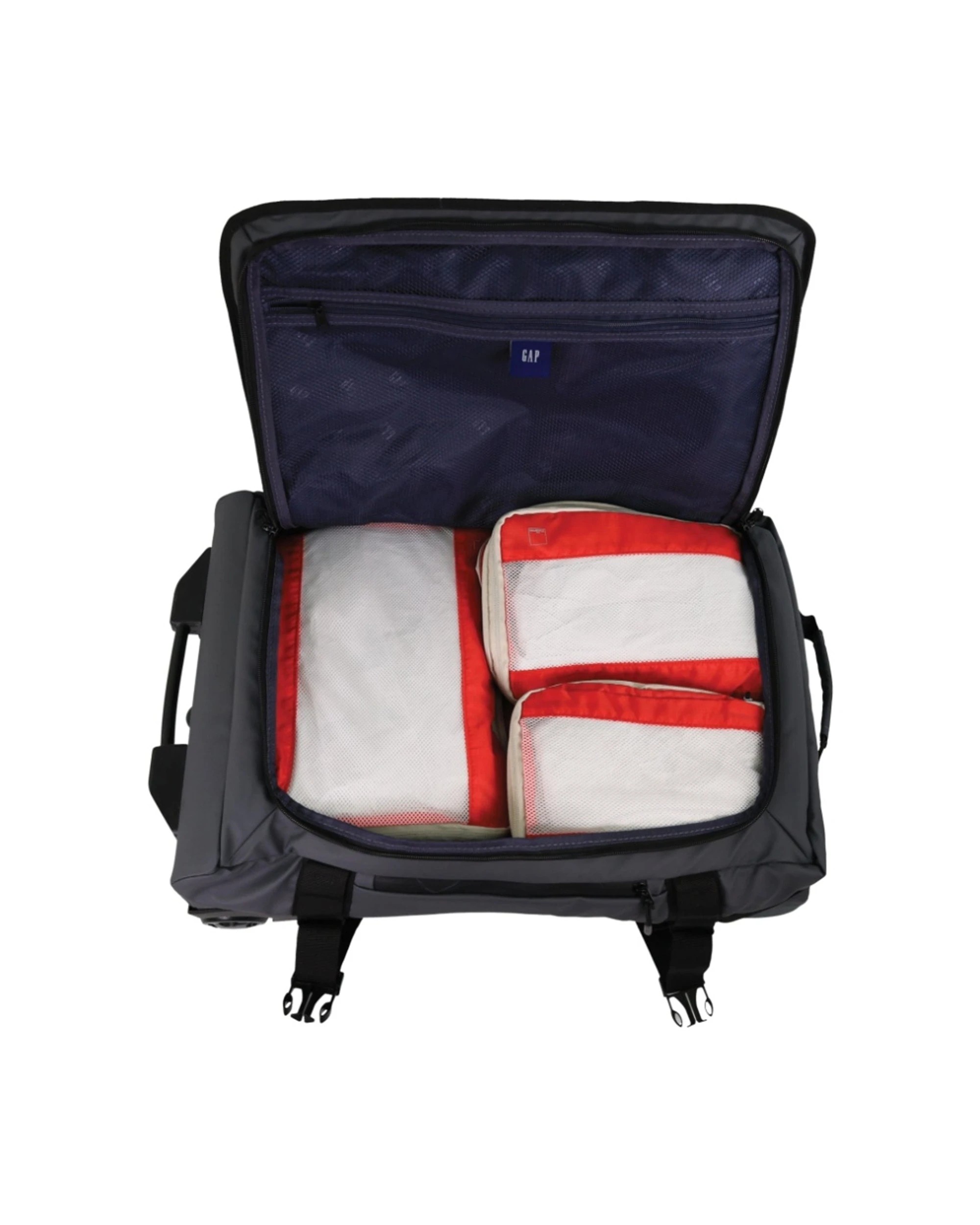 2 GAP Travel Large Soft Shell Suitcase Lockable Trolley Luggage 43x73cm - Charcoal, 2 of 5