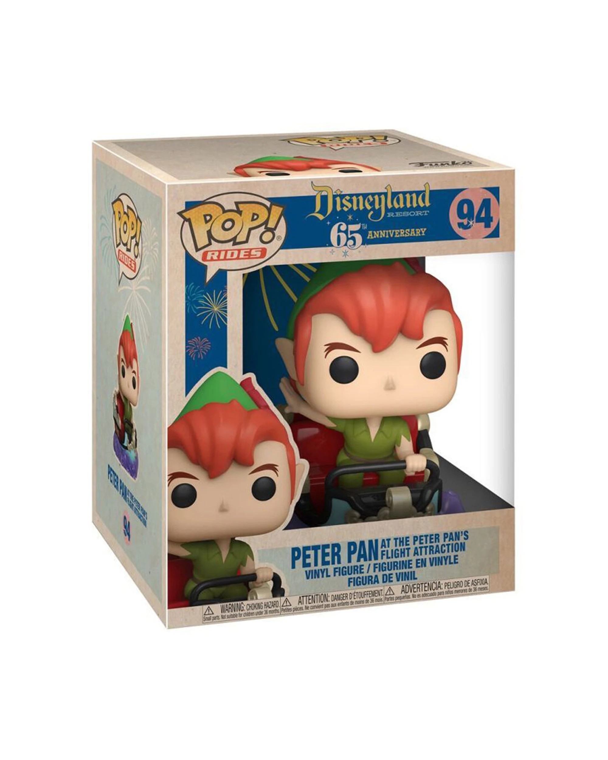 3 Disneyland 65th Anniv Peter Pans Flight Attraction Pop Ride Figure 15cm - Green, 3 of 3