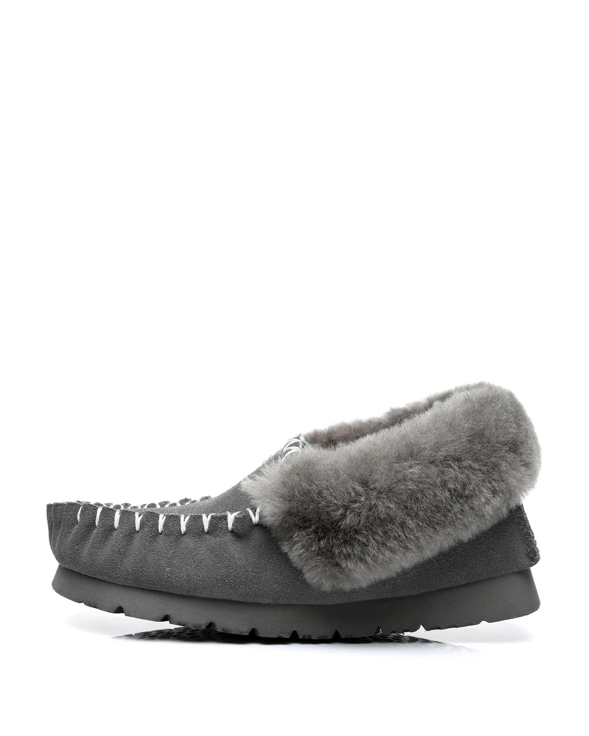 4 Everau Unisex PoPo Moccasins GREY, 4 of 5