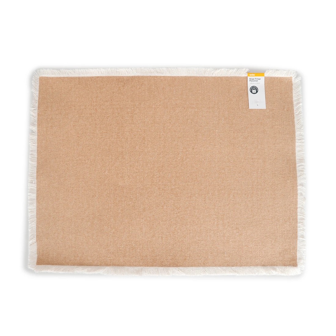 5 Beige Fringe Placemat, 5 of 5