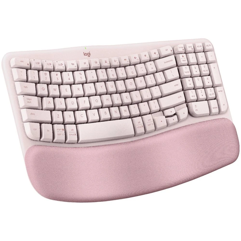 4 Logitech Wave Keys Ergonomic Wireless Keyboard Rose, 4 of 9