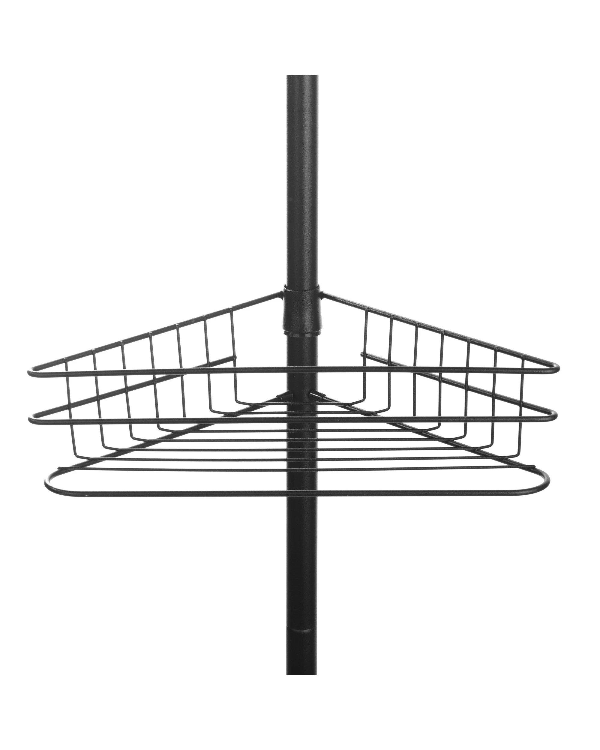 6 Sherwood Home Adjustable Telescopic 4 Tier Corner Shower Caddy Rack - Black, 6 of 9