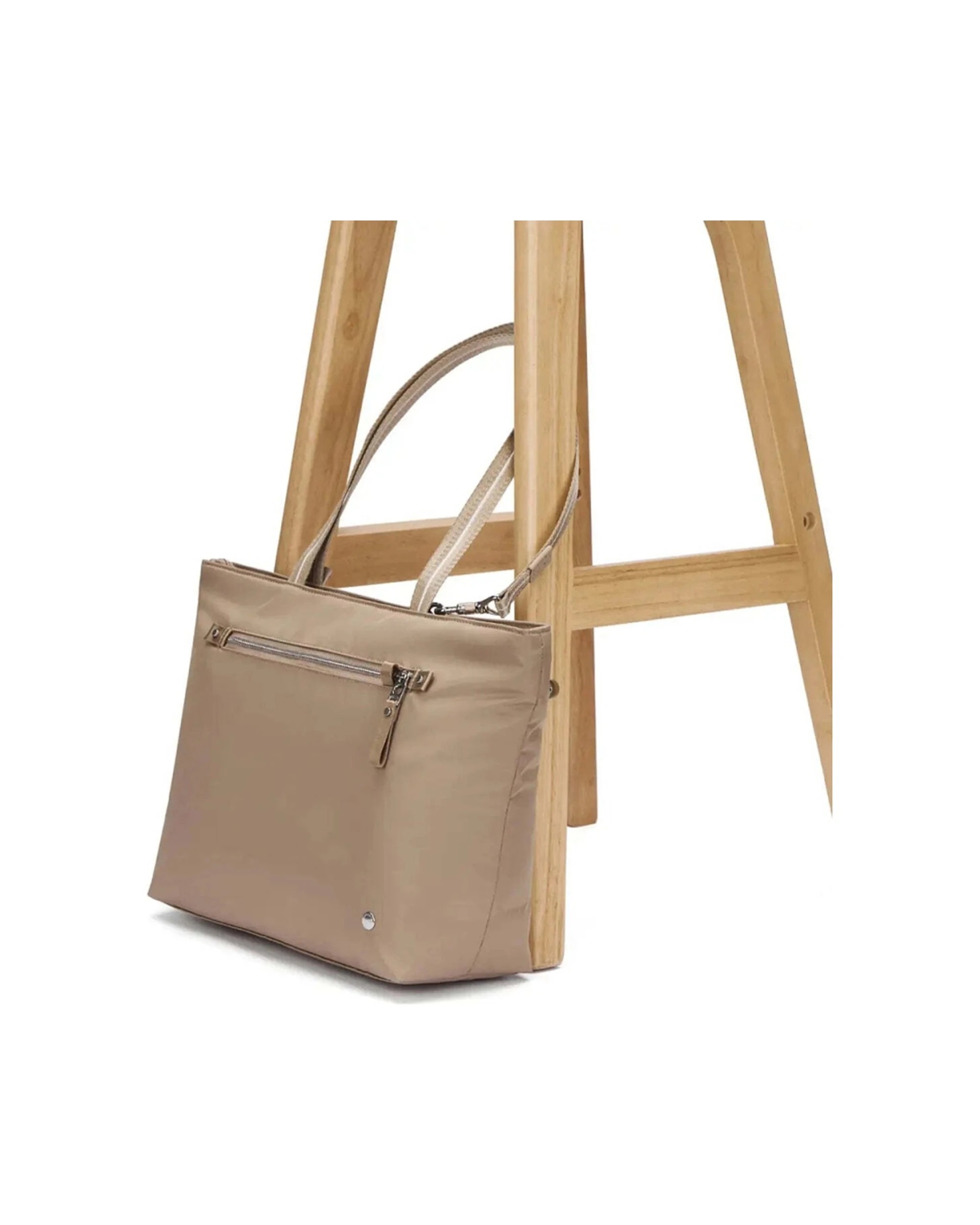 7 Pacsafe W Anti-Theft RFID Blocking Carryall 13in Laptop Tote Bag Secure Travel Bag Taupe - Brown, 7 of 8