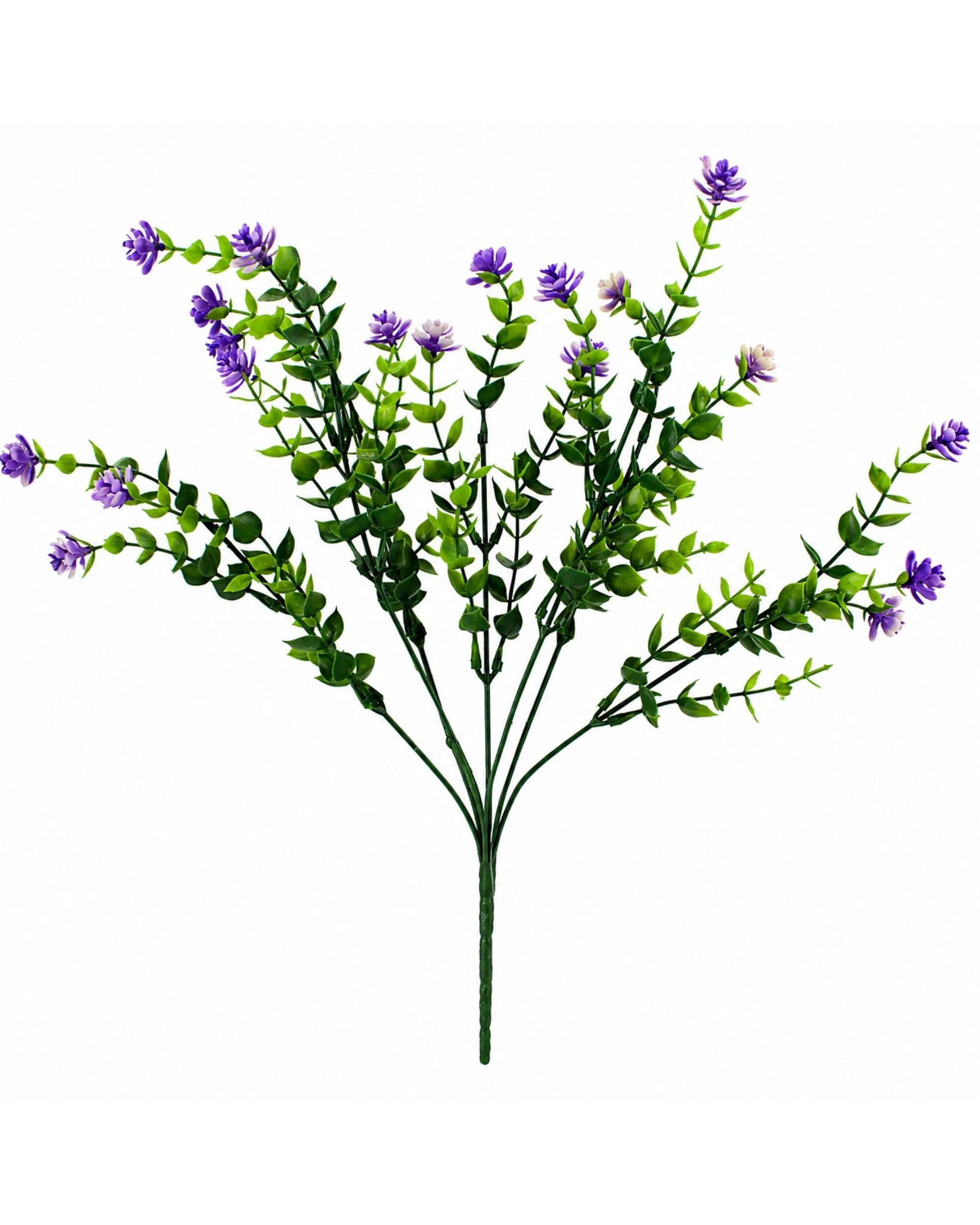 1 Party Maker Artificial Eucalyptus & Camellia Bunch - Purple, 1 of 3