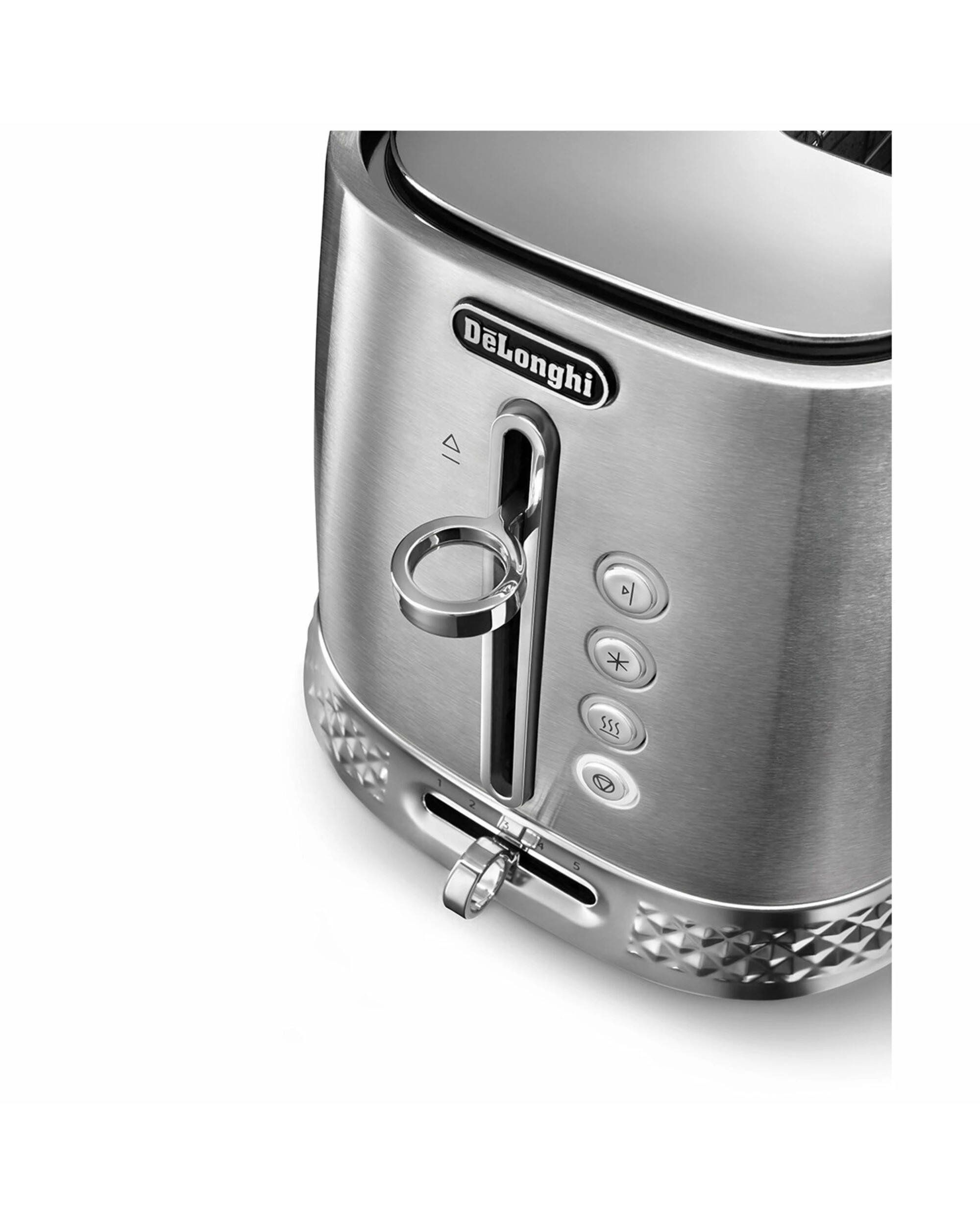 3 De'Longhi Diadema Long Slot Toaster Platinum, 3 of 5