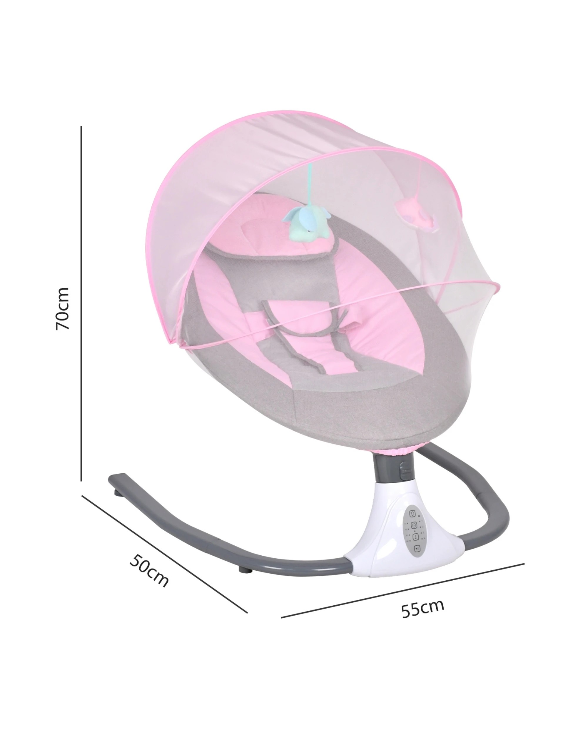 4 Advwin Electric Baby Swing Chair with Mosquito Net  - Pink, 4 of 10