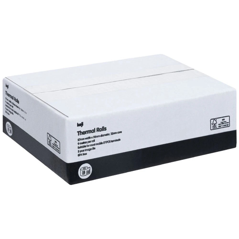1 Keji 70gsm Thermal Rolls 57 x 35mm 24 Pack, 1 of 7