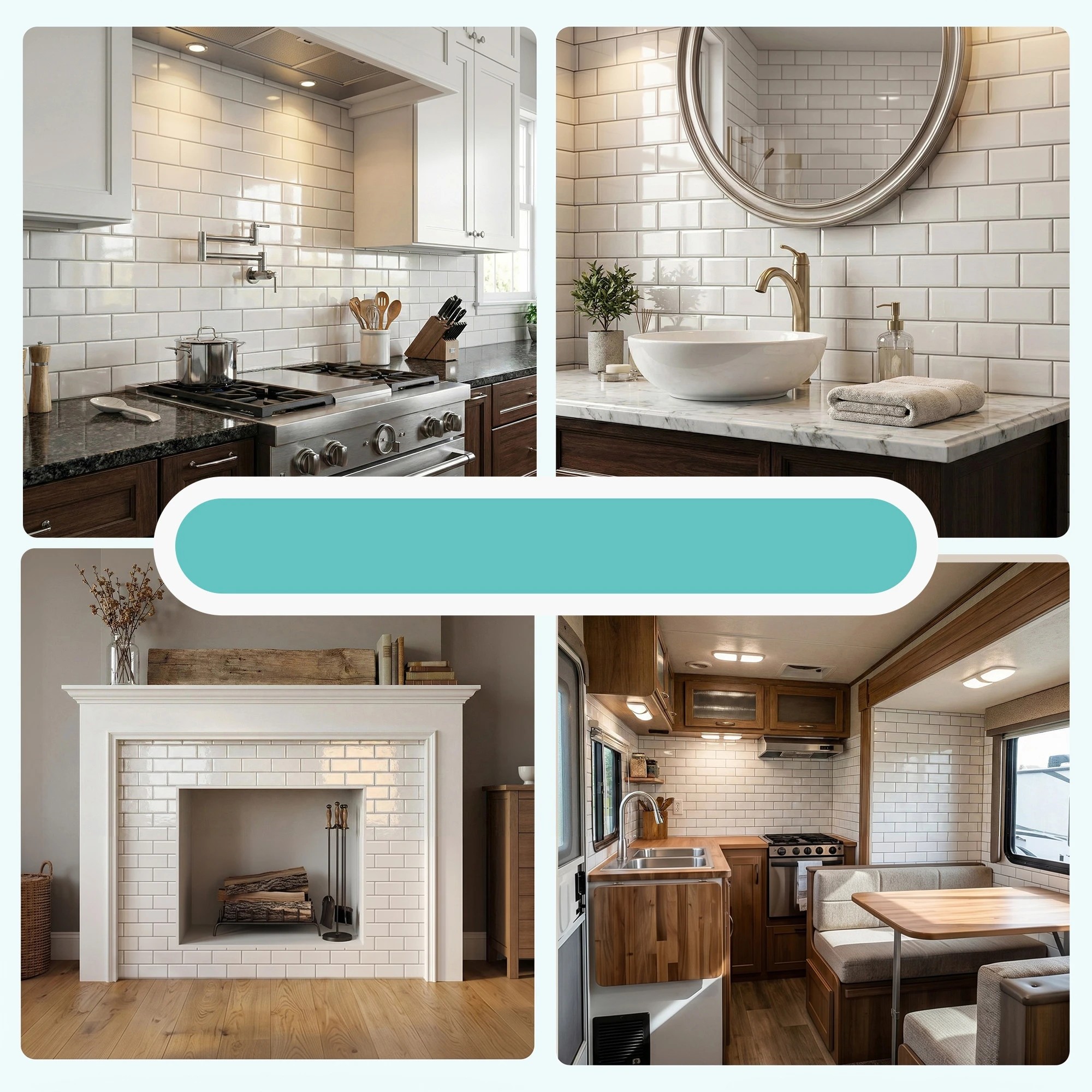 7 Artiss 3D Peel and Stick Wall Tiles Self Adhesive Subway Backsplash 10 Sheets - White, 7 of 8
