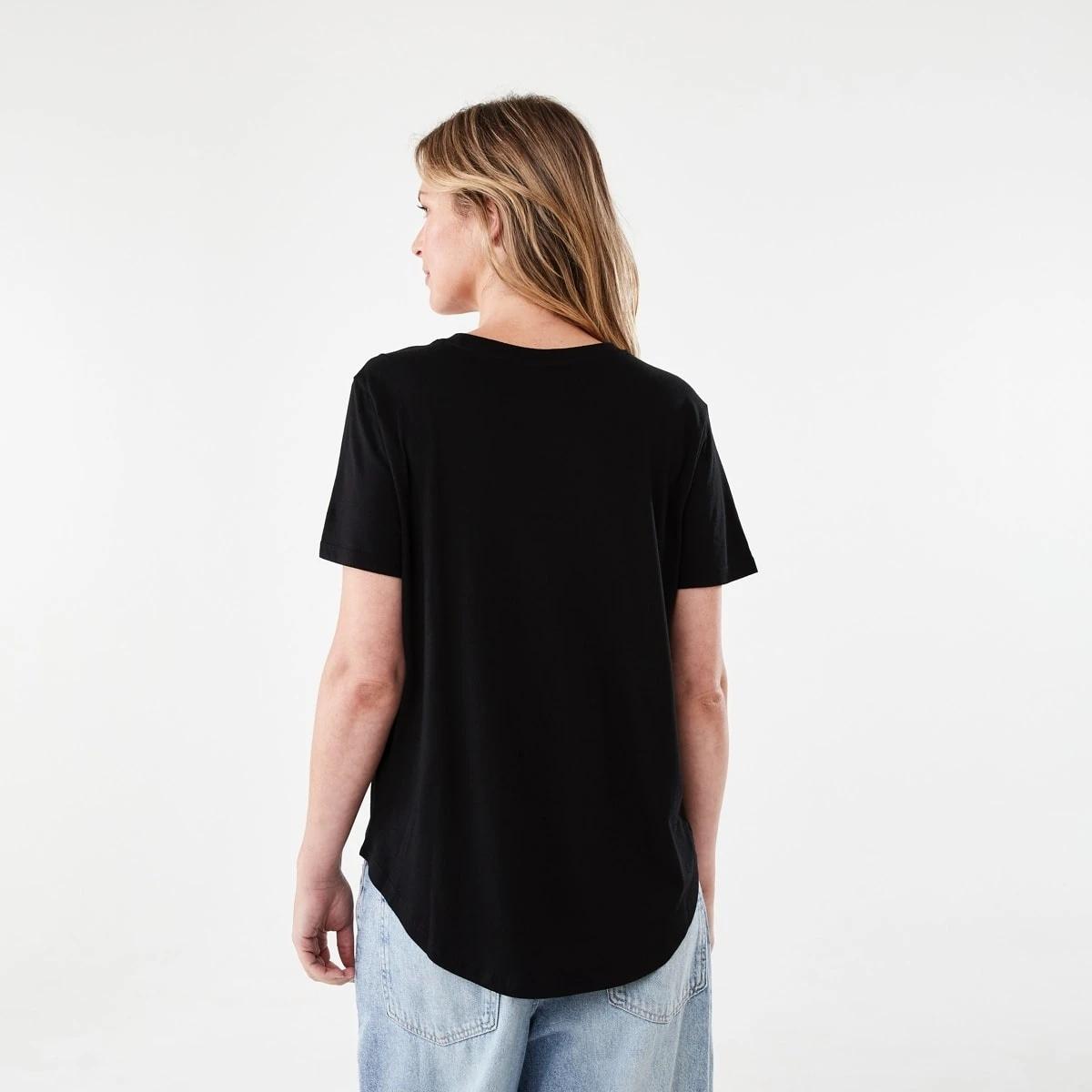 3 Short Sleeve Cotton Modal T-shirt BLACK, 3 of 6