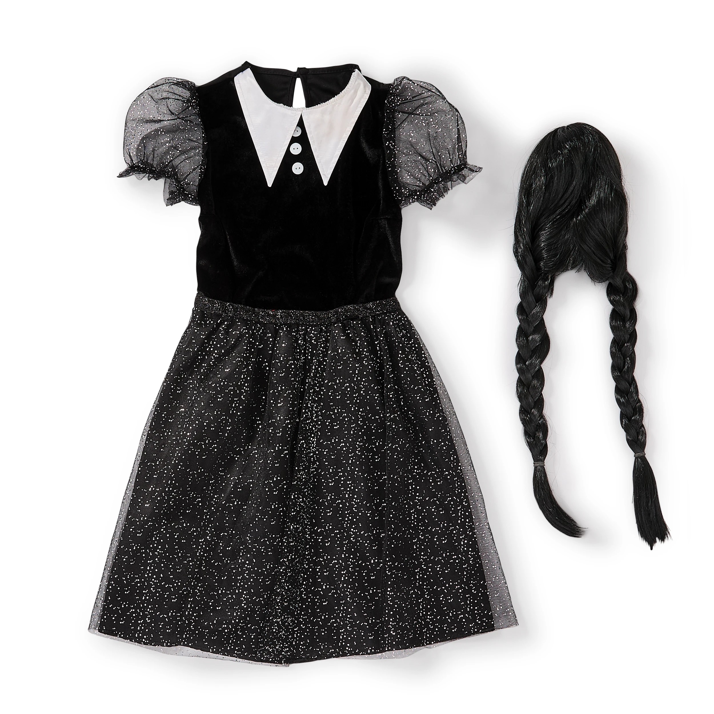 7 2 Piece Horror Girl with Wig Costume - Ages 8+, 7 of 10