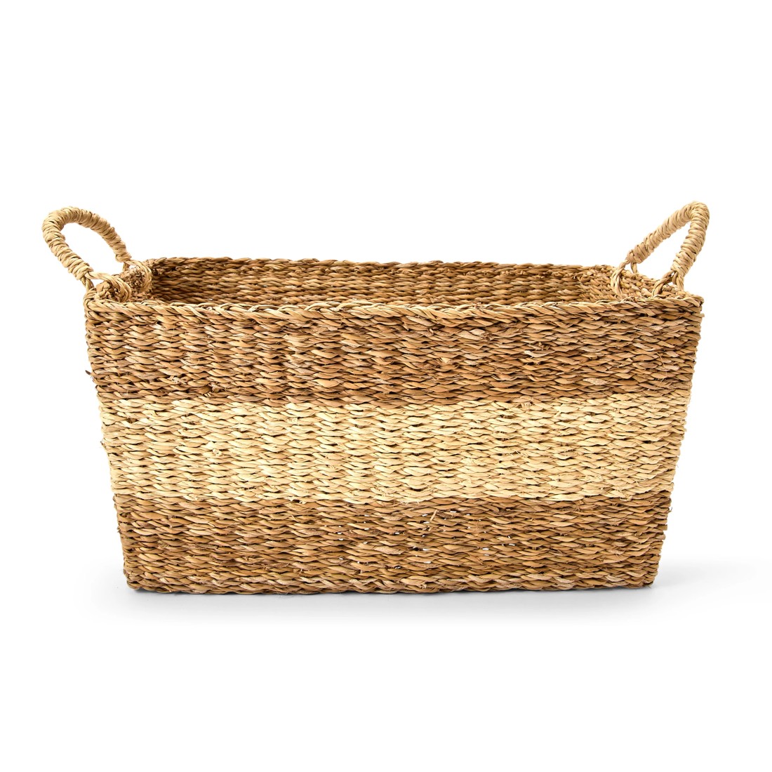 2 Rectangle Stripe Basket - Natural, 2 of 8