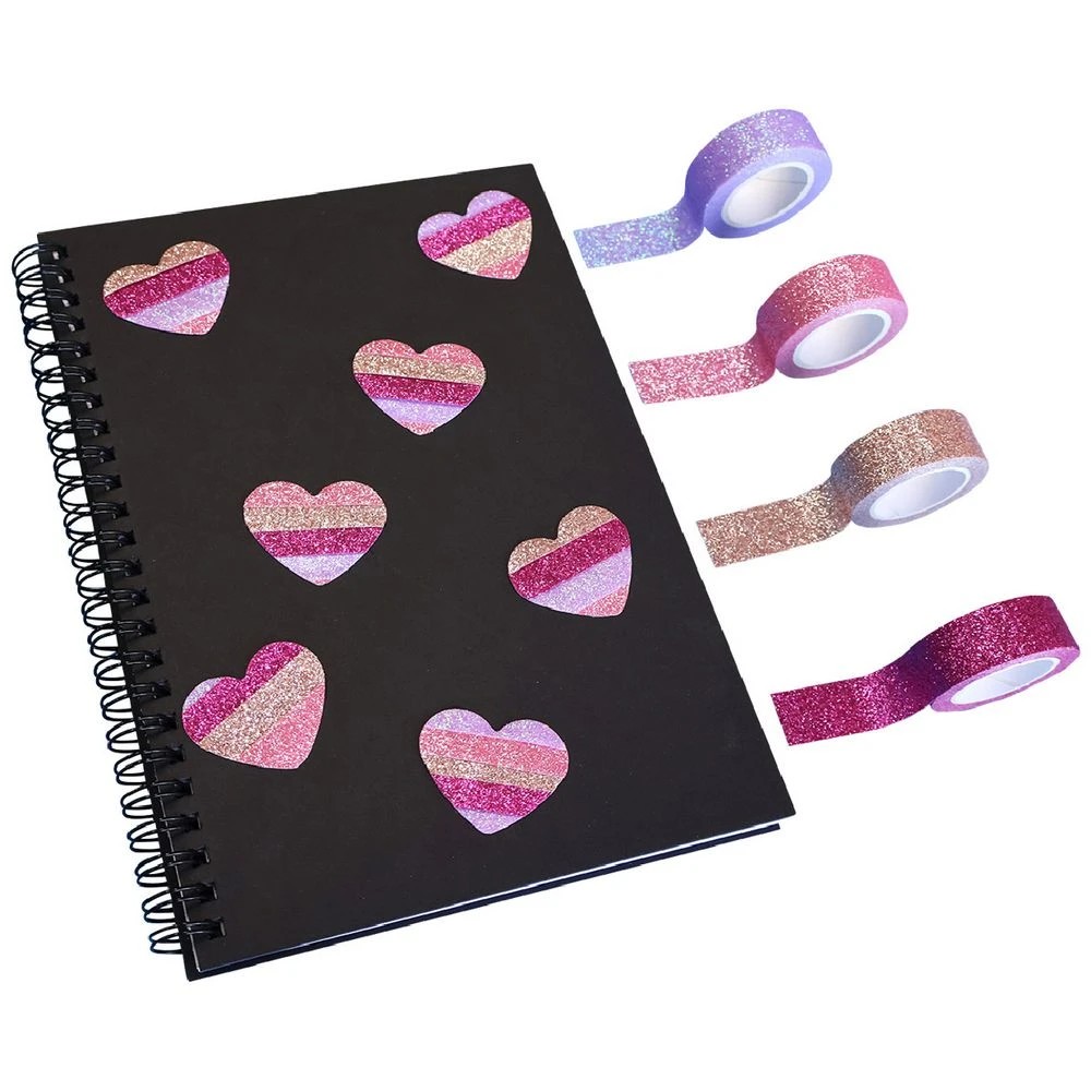 3 X-Press It Glitter Deco Tape 15mm x 3m Pink 4 Pack, 3 of 3