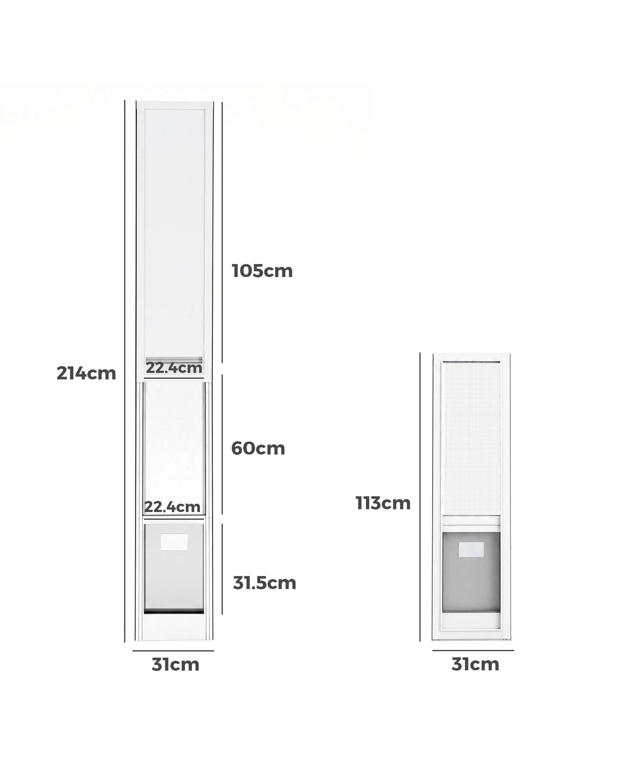 9 Advwin Aluminum Pet Door Insert for Sliding Glass Patio Door, Adjustable Height Lockable, 9 of 9
