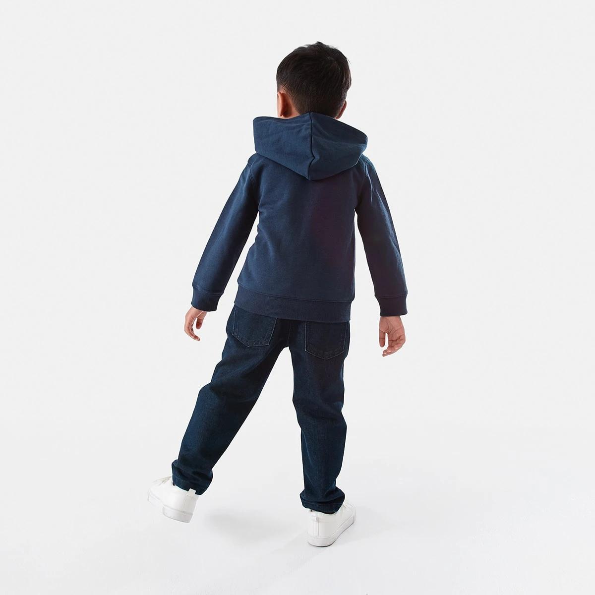 7 Plain Zip Through Hoodie Harb Navy, 7 of 9