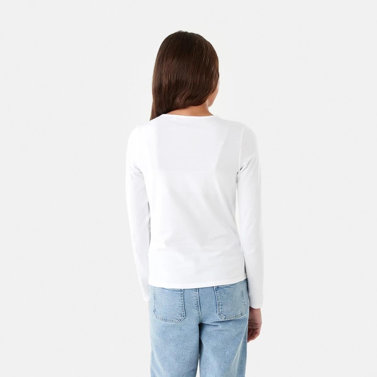 2 Plain Long Sleeve Top White, 2 of 8