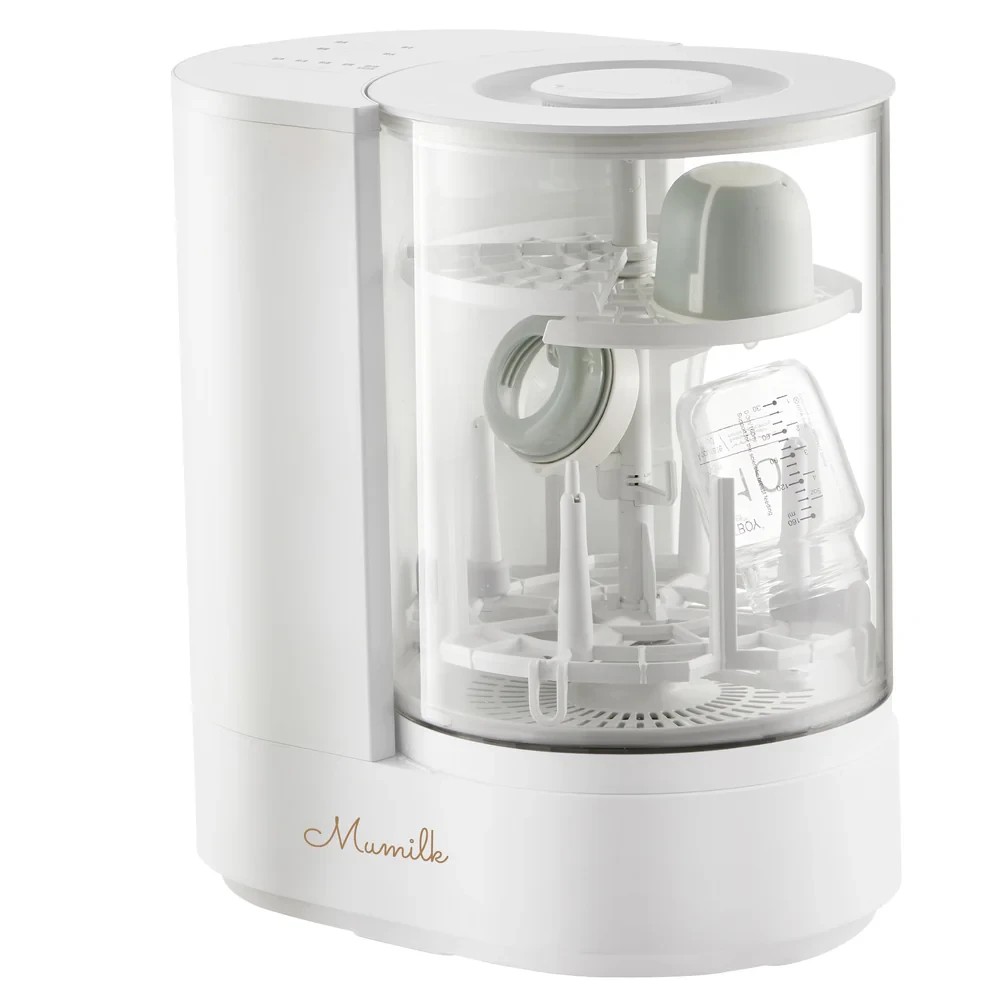 2 Mumilk 3-in-1 Baby Bottle Washer, Steriliser & Dryer - White, 2 of 5