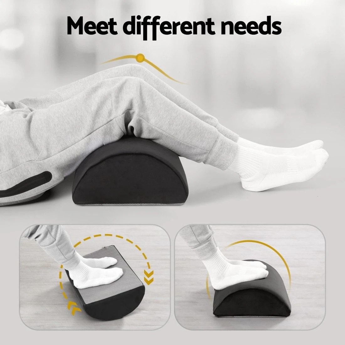 5 Giselle Memory Foam Footrest Cushion Pillow - Black, 5 of 5