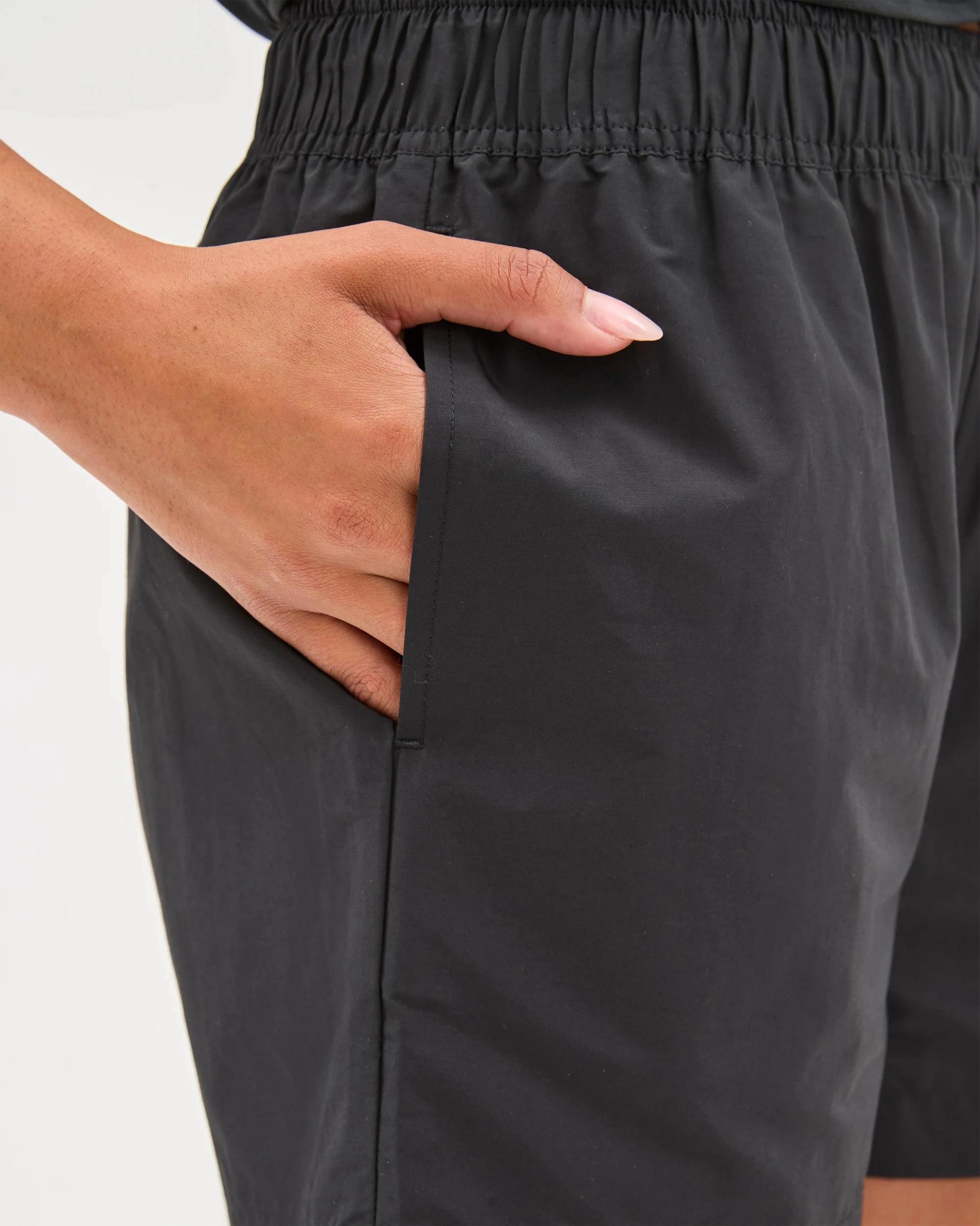 6 Target Active Australian Cotton Blend Woven Shorts BLACK, 6 of 6