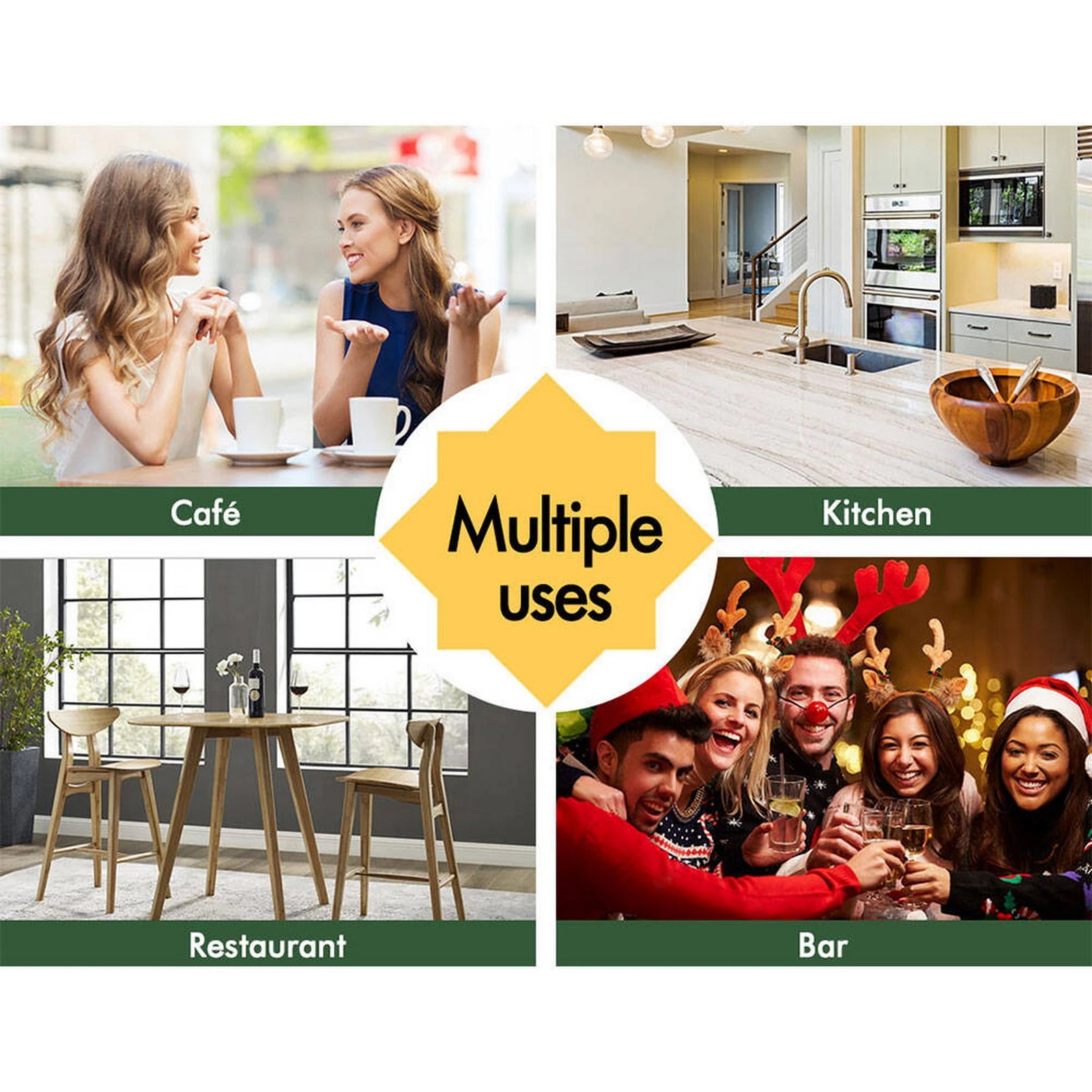 10 Alfordson 2x Bar Stools Remy Kitchen Gas Lift Swivel Chair Vintage Leather - Brown, 10 of 10