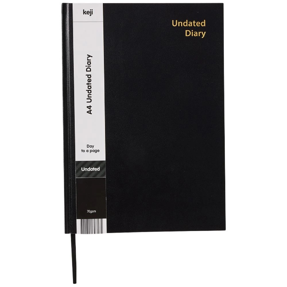2 Keji A4 Day to Page Hardcover Undated Diary Assorted, 2 of 5
