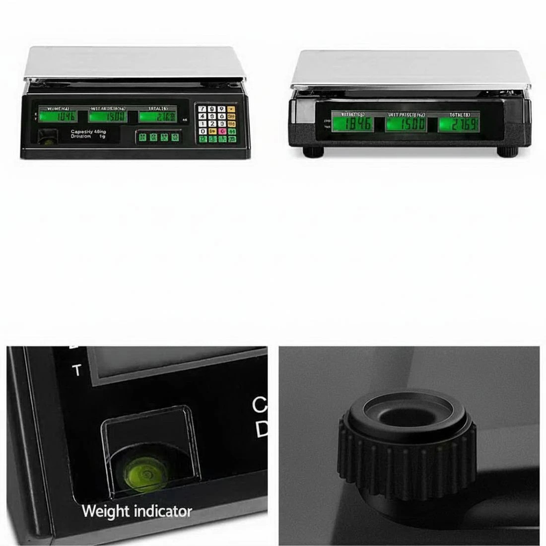 5 Emajin Scales Digital Kitchen 40KG Weighing Scales Platform Scales LCD - Black, 5 of 6
