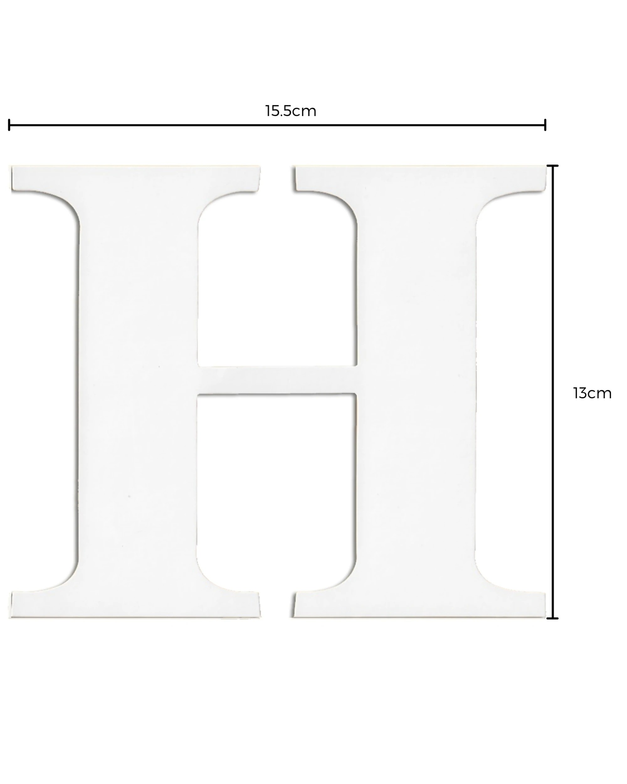 2 Party Maker Cardboard Letter H Pack of 2 - White, 2 of 3