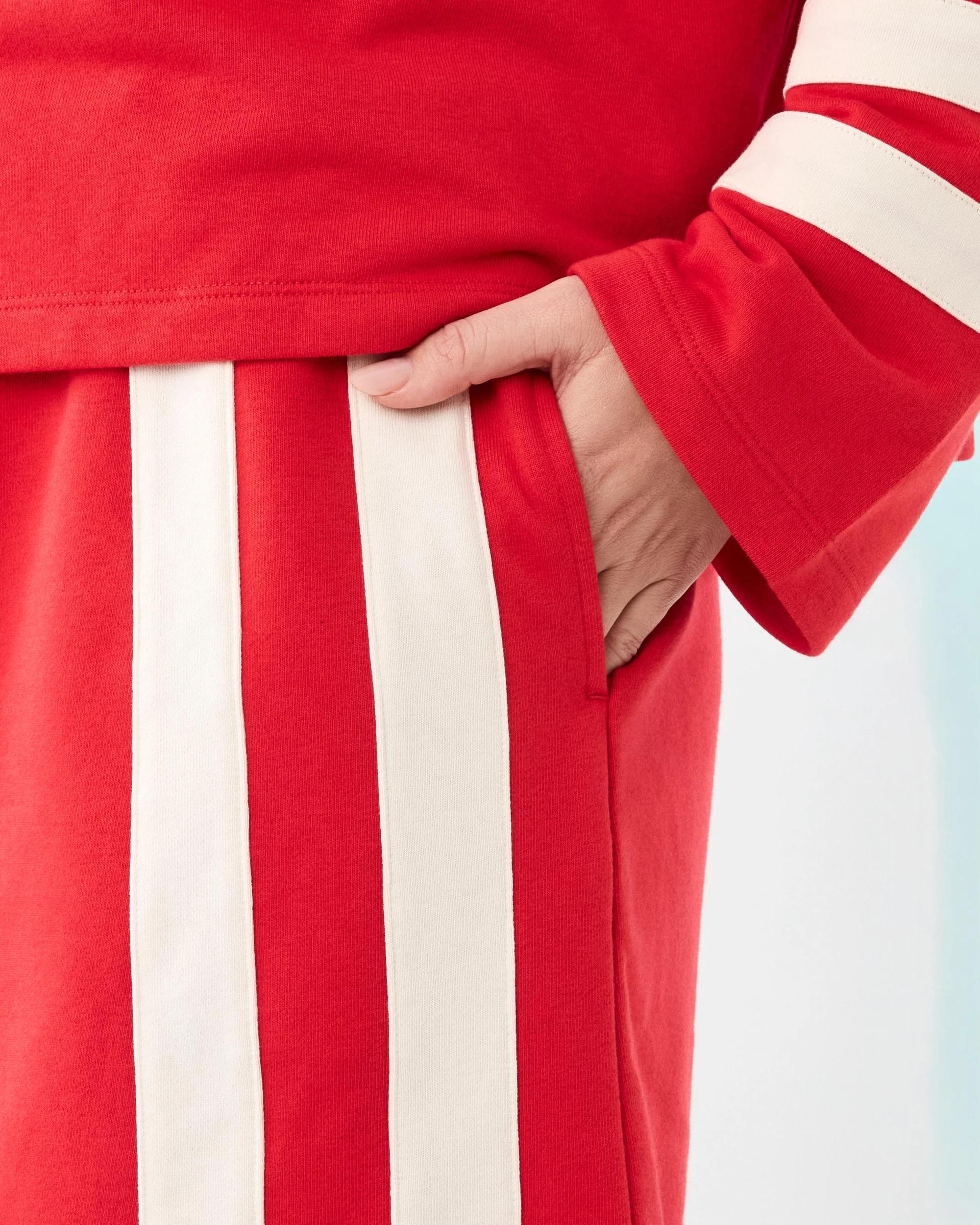 4 French Terry Stripe Skirt Strawberry, 4 of 6
