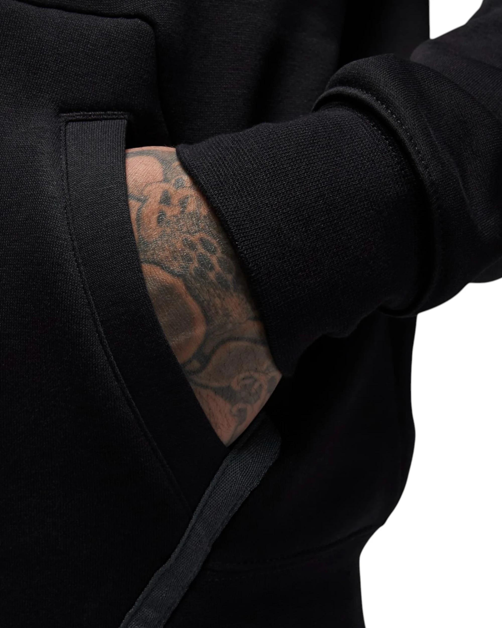 3 Nike Mens Jordan Paris Saint-Germain Black Fleece Pullover Hoodie BLACK, 3 of 7