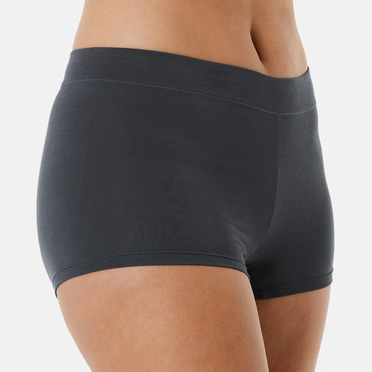 6 3 Pack Bamboo Blend Boyshort Briefs SMOKY GREEN, SILVER MARLE, SHADOW NAVY, 6 of 8