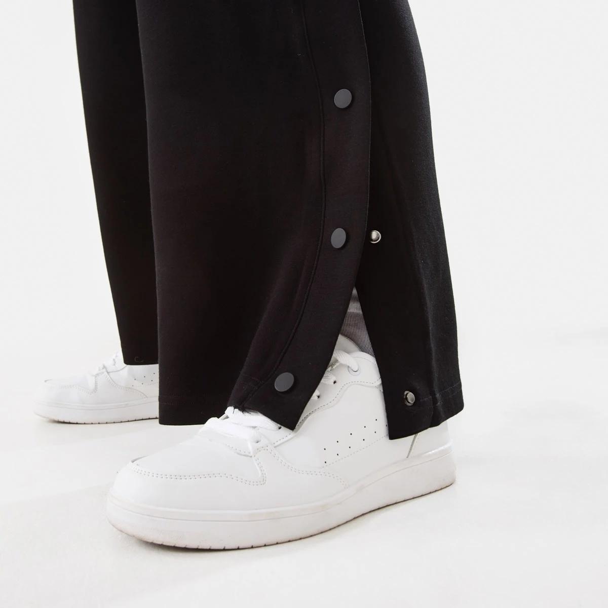 7 Active Womens Snap Trackpants Black, 7 of 7