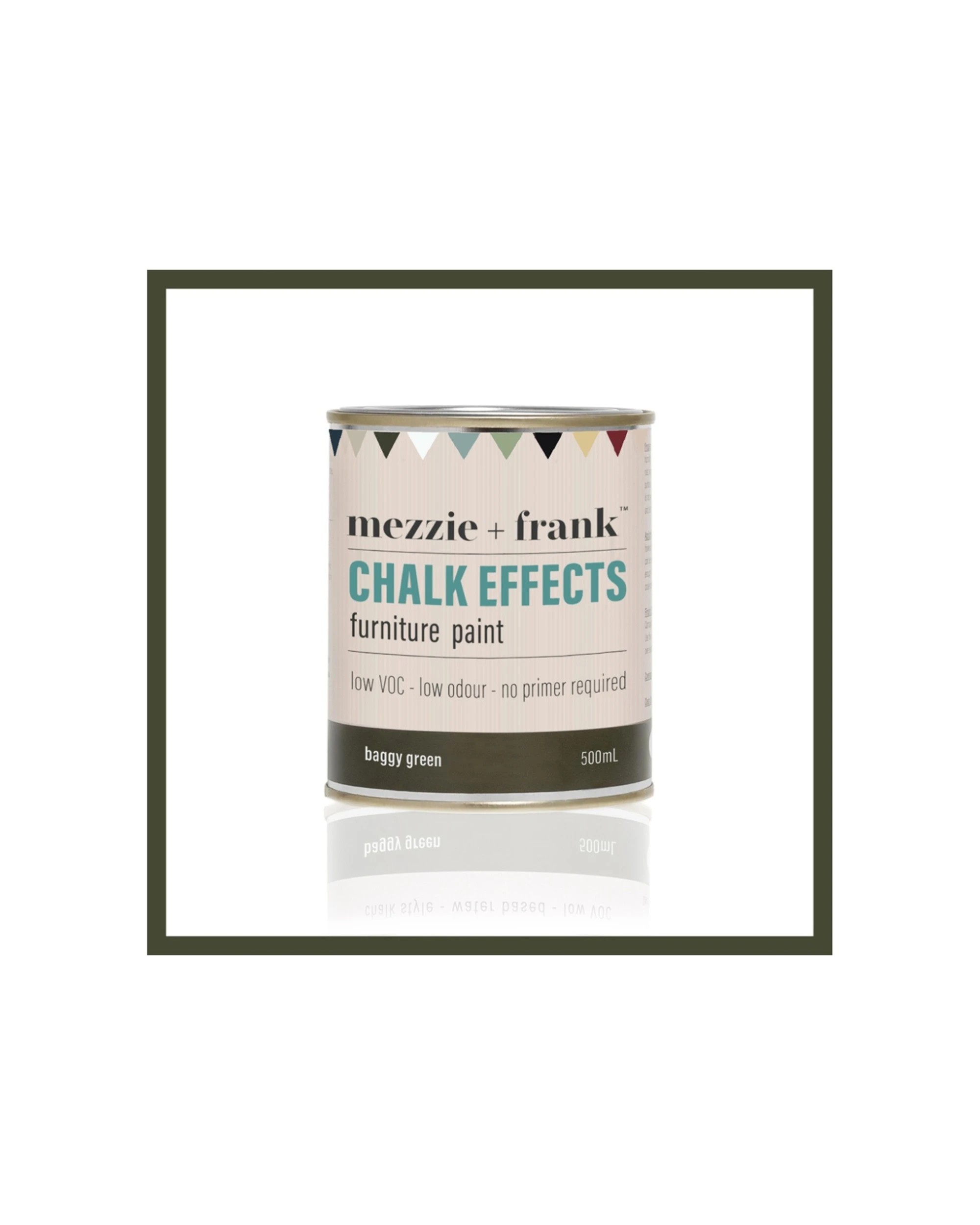 5 Mezzie+Frank Chalk Effect 0.5L Interior Water Based Furniture Paint Baggy Green - Green, 5 of 6