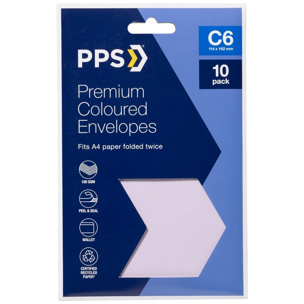 1 PPS C6 Premium Envelopes Lavender 10 Pack, 1 of 3