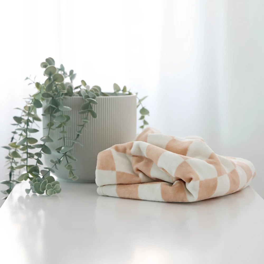 5 Living Textiles - Hooded Towel (75cm x 80cm) - Checkered Blush - Assorted, 5 of 8
