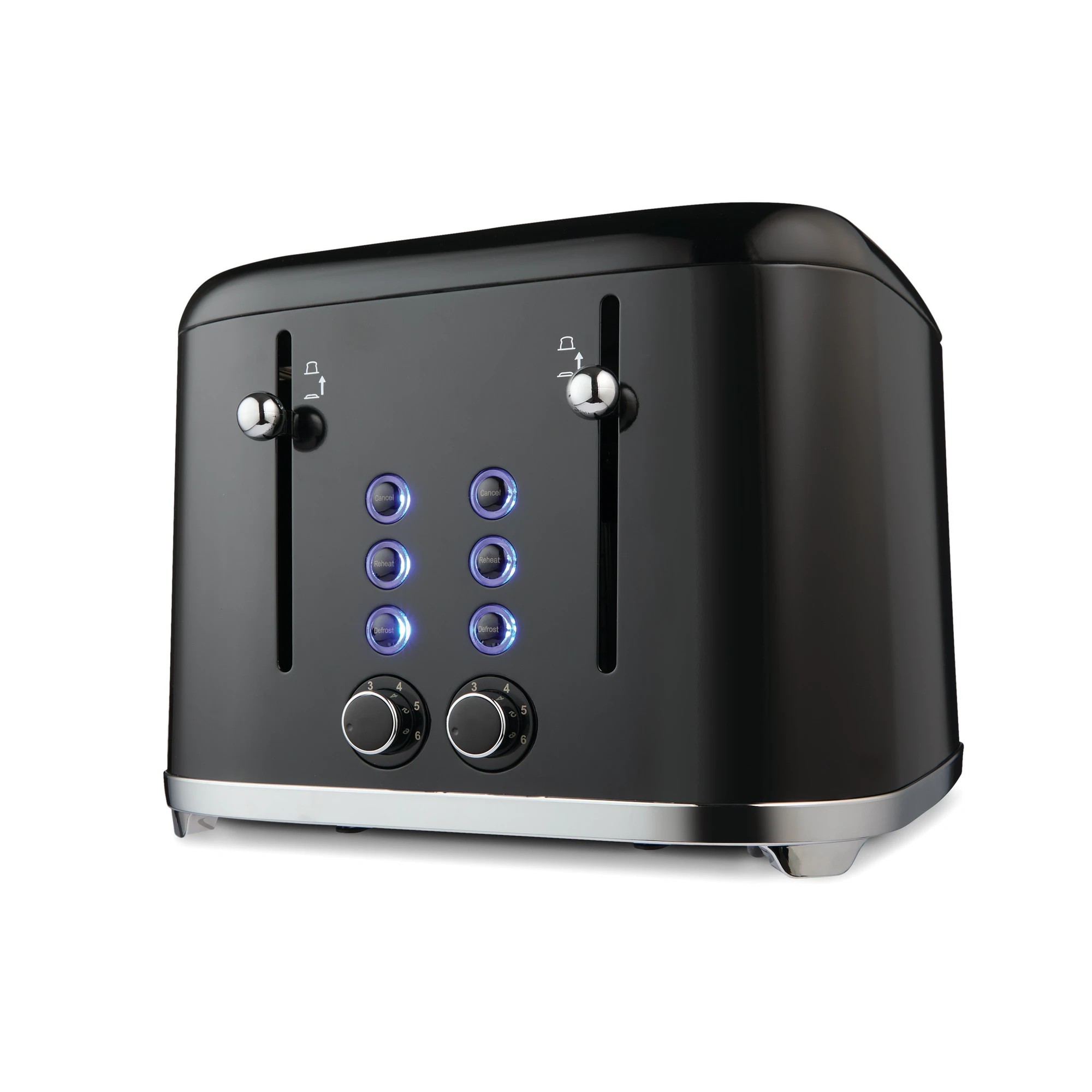 2 4 Slice Stainless Steel Toaster - Black, 2 of 8