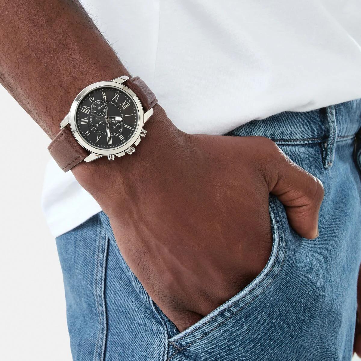 4 Classic Chrono Watch - Brown BROWN, 4 of 6